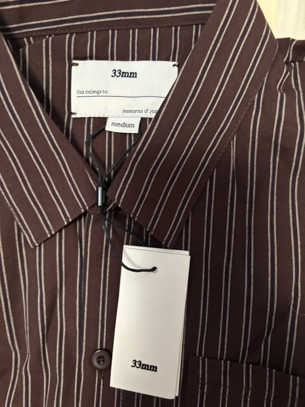33mm Men'a Lorenzo Cotton Shirt Medium - Picture 7 of 7